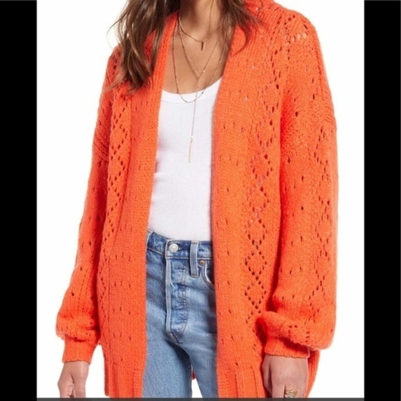 BILLABONG BLISSED OUT ORANGE CARDIGAN NWT - Picture 12 of 15
